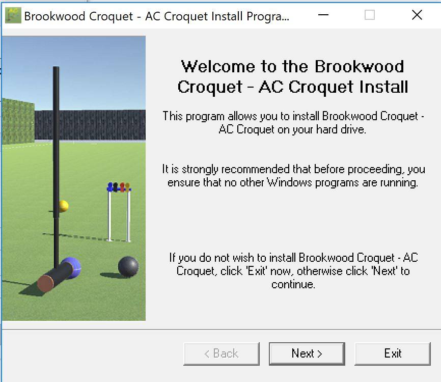 PC Installation Guide Brookwood Croquet